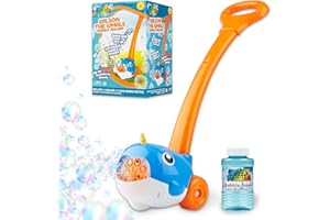 Cheeky Bubbles Maquina De Burbujas para Niños, Maquina De Burbujas Automática, Bubble Machine con Rana de Pompas y Ballena Burbujas (Ballena Azul)