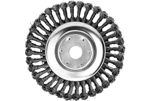 Jajadeal 8'' Spazzola per Decespugliatore di Erba, Spazzola Rotante per Rimuovere Erbacce - Testina Decespugliatore Giardino, 200x25,4mm Filo di Acciaio Testa Rifilatore per Esterno (8 Pollici)