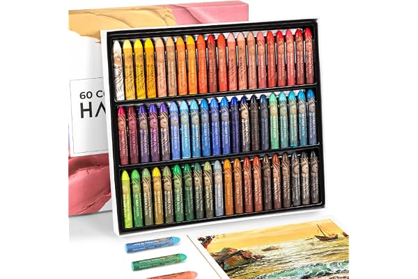 Paul Rubens Pastels à l'huile, 60 couleurs pastel à l'huile douce vives et crémeuses, fournitures artistiques pour artistes, débutants, étudiants