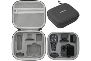 Honbobo Étui de Transport Sac pour DJI Osmo Nano, Étui de Protection PU Case Bag Sac de Voyage Accessoires pour DJI Osmo Nano Combo (Black)