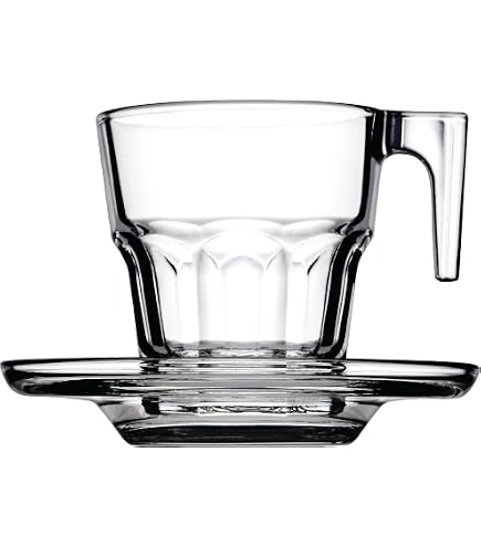 Pasabahce - 12 Pezzi Set Con 6 Tazzine Per Espresso E 6 Piattini - 6