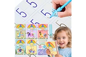 UNCLE EJ Magic Handwriting Practice Workbooks - Large Grooved Hand Writing Books for Kids 3-8, Toddler Writing Practice, Calligraphy Preschool Activity Books, Large Size 24x16cm