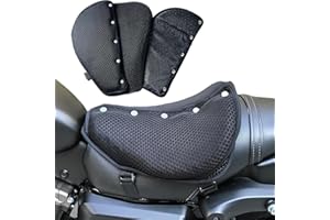 AriKroii Motorcycle Seat Cushion,3D-Honeycomb Structure,Double Opening Structure Sunscreen,5-layer Protection,Shock Absorption and Breathable,Moped Seat Suitable for Long Rides