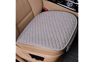 IXITON lino anteriore e posteriore sedile auto copre cuscini universali antiscivolo interni Driver Seat Pad Mat universale adatta per il veicolo(1pz. cuscino sedile anteriore, grigio)
