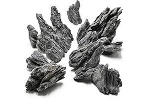 Unocho Roches d’Aquarium Pierre Seiryu Naturelle 9KG Pierres d’Aquascaping pour Bassin à Poissons, Aménagement & Décoration d’Aquarium, Maquettes Miniatures & Jardin Féérique (7,5–25 cm)