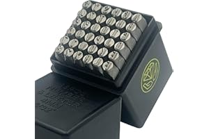 IRON HODL Schlagbuchstaben Schlagzahlen 36tlg. - 4mm Härtegrad HRC60 - Für Metall, Leder, Ton - 4mm Buchstabenstempel Stempelset Buchstaben Stempel Buchstaben Set Schlagzahlen 4mm