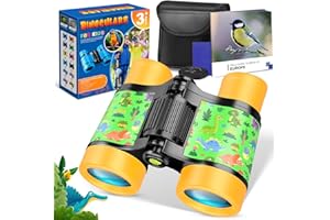 Dromlag Kids Binoculars for 3-9 Year Old Boys: Bird Watching, Dinosaurs, Outdoor Garden Activities - Easter Birthday Gift