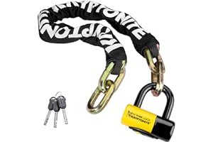 Kryptonite New York FAHGETTABOUDIT 1410 Bike Chain Lock, 3.28 Feet Long 14mm Steel Chain Heavy Duty Anti-Theft Bicycle Chain Lock with Keys, 10/10 Security Rating for E-Bike, Motorcycle, Scooter