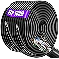 Ethernet Network Cable 100m Bulk Shielded, Internet Cable 100m High Speed | FTP 23AWG Shielded Gigabit Anti-jamming Flame Retardant Weatherproof Direct Burial Ethernet LAN Cable | Cat6, CCA, RJ45