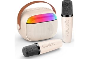 Gralal Regalo Bambina 3-12 Anni, Karaoke con Microfono Bambini Microfono Karaoke per Bambini Giochi Bambina 3-12 Anni Femmina Giocattoli Bambina 4-10 Anni Caraoke Bluetooth per Bambini Adulti