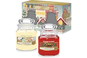 Yankee Candle Scented Candles Gift Set, 2 Small Jar Candles, Perfect Christmas Gifts for Women, Passport to The Holidays Collection, Signature