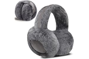 Votoko Paraorecchie Invernali in Vera Pelliccia per Uomo Donna, Paraorecchie Donna in Peluche, Protezione contro il Freddo e il Calore, Cuffie Invernali con Sacchetto Portaoggetti per Uomini e Donne