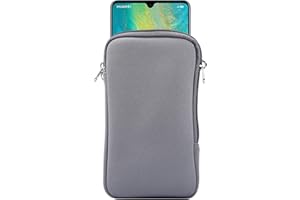 JLYIFAN Neopren Handyhülle Netztasche Lanyard Hülle für iPhone 16 Plus 15 14 13 Pro Max Samsung Galaxy S24 Ultra S23 Ultra A15 A16 A05s A25 A35 A55 A14 OnePlus 11 Pixel 8 Pro (XL, Grau)