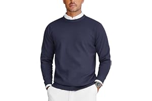 COOFANDY Jersey Hombre Punto Sueter Manga Larga Jerséis Ligero Sweater Fina de Cuello Redondo Jersey Trabajo Sueter Cálido de Invierno