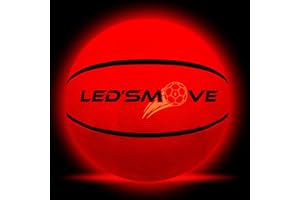 ‎LED'S MOVE LED'S MOVE LED Leuchtender Basketball Outdoor Größe 7, leuchtende Spiele im Dunkeln, Leucht Ball Indoor and Outdoor Größe 7 USB Wiederaufladbar