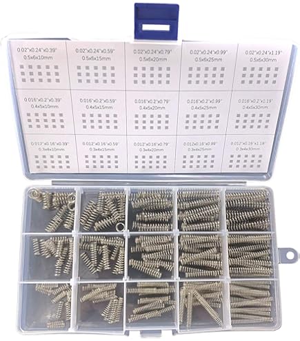 Sourcing Map 10x Edelstahl Druckfedern 0,4mmx6mmx10mm - 304 Silber