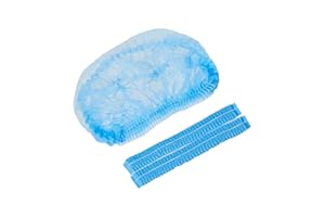 Kinbontop — lot de 100 charlottes hygiéniques premium, matériau non tissé, jetables, filets de protection hygiéniques, blanc