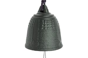 Iwachu Campana Feng Shui Furin, ferro colato giapponese, nera, 5,5 cm