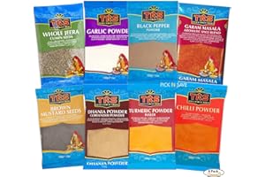 PICK N SAVE PNS Premium Spice Kits - Premium Quality - Perfect Refill for your Kitchen Spice Tins (Set of 8) (INDIAN SPICE KIT)
