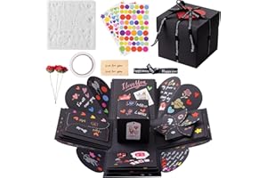 Int!rend Caja Sorpresa Explosiva con Álbum de Fotos de Bricolaje 5 Plantillas - Regalo Personalizado para Ocasiones Especiales - Cajas Originales para Regalos Amigas o Cumpleaños