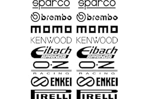 myrockshirt Car-Door-Stack-Sponsor-Logo-Aufklebers-Graphics-Aufklebers-set-2-/25261`+ Bonus Testaufkleber Estrellina-Glückstern ®, gedruckte Montageanleitung, waschanlagenfest,