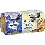 Mellin Omogeneizzato Di Frutta Mista, Naturale, 100 g, Confezione da 24