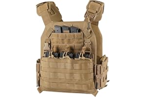 VOTAGOO GEAR Taktische Weste Airsoft Militär Weste, Atmungsaktive Paintball Weste, Plate Carrier Paintball Brustschützer