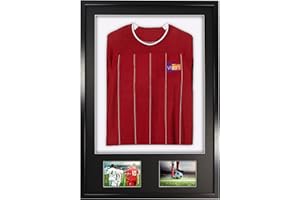 Vivarti fai da Solo Adulto 3D Montato - Doppia Apertura Sports Shirt Display Telaio 61 x 91,5 cm - Telaio Nero, Monte Nero, Bianco Scheda di Supporto