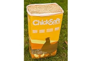 Chicksoft by Bedsoft Chicken Bedding 16KG – Premium Low Dust Wheat Straw for Poultry Coops & Brooders, Anti-Bacterial & Anti-Viral Treated with Insect Repellent Oils, Ideal for Chicks, Hens & Ducks
