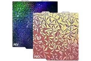 JUUPINE Impression 3D double face caméléon lisse PEO + plaque de lit rigide en PEY lisse 184 x 184 mm convient pour Bambu Lab A1 mini