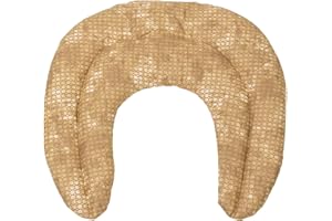 GIRAFFENLAND Cuscinetto termico ricurvo e diviso en 2 compartimenti - batik oro - Noccioli di ciliegia - Cuscino per il collo per terapia calda e fredda