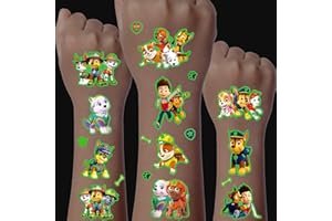 ‎YICOONUO Leuchtende Tattoos für Kinder, 8 Blätter 180+Temporäre Tattoo Set, Tattoos zum Aufkleben, Kinder Geburtstag Party Geschenk Dekorationen, Adventskalender Kinder Geschenke