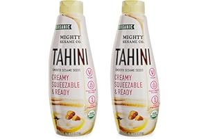 Mighty Sesame Co. Tahini, Squeezable Creamy & Ready Tahini Paste, 310g (Pack of 2) Gluten Free, Vegan, Non GMO, Keto Friendly, Plant Based Protein, Kosher