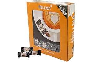 Hellma Amande dans une enveloppe de cacao - 380 pièces chocolatées individuellement - 2,4 g chacune - Boîte de conservation - Pour café et restauration