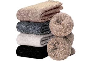 ASYBHYY Calcetines de Invierno Mujer, Calcetines Térmicos Cálidos y Gruesos con Interior Borroso, Suaves Cómodo Respirable Para Señora Senderismo, Ocio, Trabajo