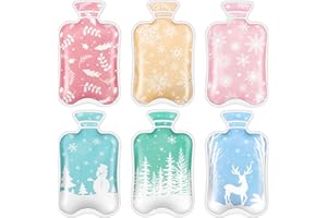 XIEXIENI Calentador de Manos Reutilizable, 6 Piezas Calentador de Bolsillo para Ninos, Calienta Manos de Gel para Dias Frios, Calentadores Portatiles de Dedos, para Accionar Presionando la Placa de Metal