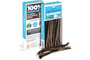 JR Pet Products Pure Dried 100% Fresh Meat Dog Treat Sticks Gluten & Grain Free 50g - Ostrich