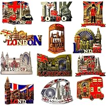 Portachiavi Metallo Regno Unito - Bandiera Union Jack, Bus E Cabina Telefonica - Souvenir Londra - 2