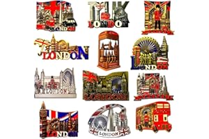 12 London souvenirs metal fridge magnets British Union Jack England magnet