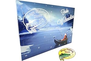MF Mega Fishing Deluxe Raubfisch Angler Adventskalender - Spinfischer Hecht Zander Barsch Forelle & co. Angel Weihnachtskalender - Advents Geschenk Kalender