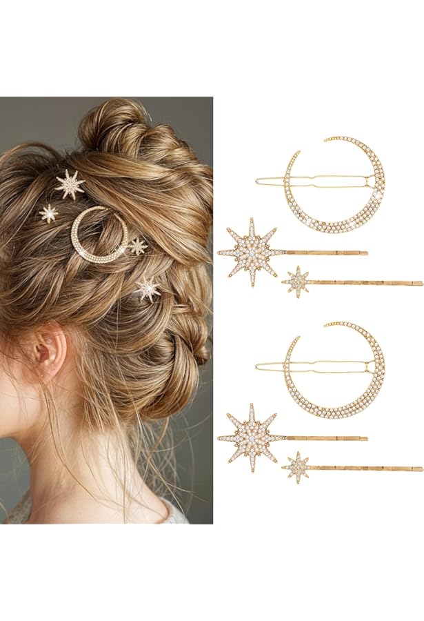 Pince à Cheveux Papillon En Métal Doré - Barrette Fantaisie Pour Queue De Cheval - Accessoire Coiffure Femme (mariage, Soirée) - 7