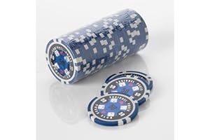 Squirrel Poker Poker Club 15G Poker Chips - Design 15G Poker Chips Colour = Blue, Value = $50