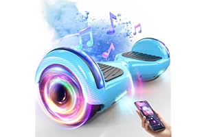 SHENZHEN UNI-CHIC TECHNOLOGY CO.,LTD Hoverboard, Electric Scooters with Bluetooth & 6.5" Flash Wheels & LED Headlights Fender Lights, All Terrain for Girls Boys Kids Ages 5+