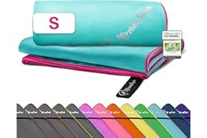 NirvanaShape Mikrofaser Handtuch, Microfaser Handtücher leicht, kompakt als Badetuch, Reisehandtuch, Strandtuch, Sporthandtuch für Fitness, Strand, S 60 x 40 cm