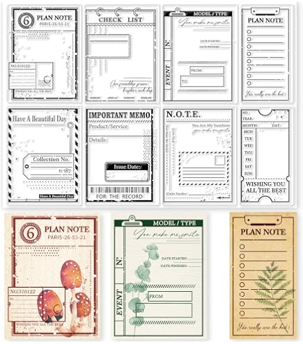 Tampon Transparent Botanic College De Stampers Anonymous - Set De 6 Motifs Pour Scrapbooking