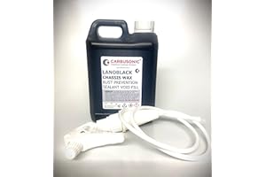 Carbusonic lanolin Motor spray grease underbody rust protection Lanoblack & Lanoclear chassis moto spray wax rust converter protection liquid kits. (2 Litre LanoBlack with extender spray head)