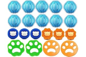 LOSTWRY 20 Stück Wäsche Haarfänger Waschmaschine Haarfänger, Wäschebälle, Haustier Haarentferner, Katzenhaarentferner für Hundehaar Katzenfell für Entfernt tierhaare Fusseln Flusen-Hundehaare
