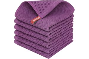 BW&HM Paños de cocina (algodón, 33 x 33 cm), color morado