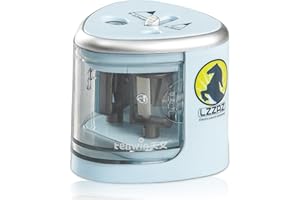 LZZAZ® Electric Pencil Sharpener with Battery Operated, Double Hole Heavy Duty Automatic Pencil Sharpeners with Big Container for Schools, Home, Office, Teacher, Artist