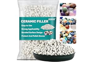 Sukh 450g Rock Tumbling Ceramic Filler Media - Ceramic Media Ceramic Pellets Rock Tumbler Grit for All Type Tumblers, Ceramic Tumbling Media Rock Tumbler Media for Rock Polisher